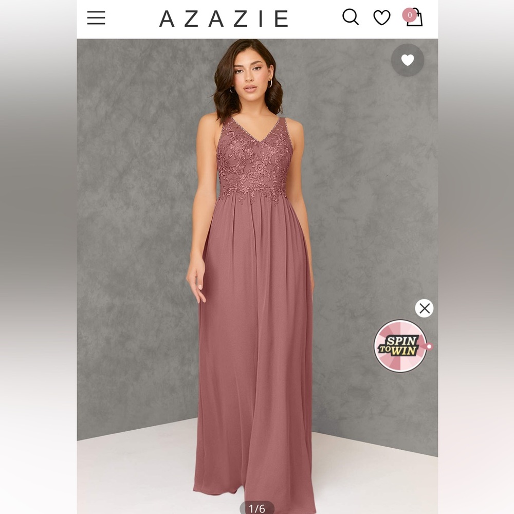 Bridesmaid dress size 0. Worn once. Color is Dusty Rose